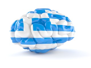 Brain with greek flag