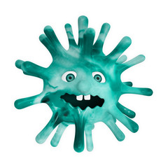 cartoon virus contagious epidemic pandemic viral coronavirus covid-19 3D