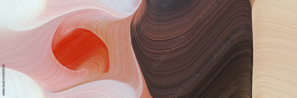 Poster abstract dynamic header with silver, old mauve and pastel gray colors. fluid curved flowing waves an