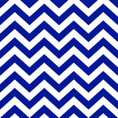 Blue and white seamless zigzag pattern, vector illustration. Chevron zigzag pattern with blue lines on white background. Retro marine background