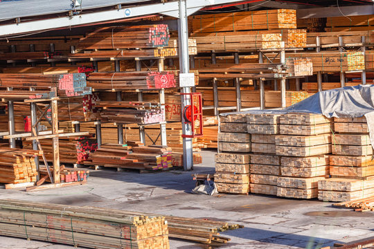 Wood Yard Timber Storage Racks Hardware Warehouse Outdoor