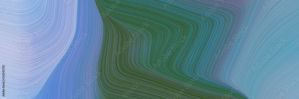 Poster abstract decorative header design with cadet blue, dark slate gray and light steel blue colors. fluid curved lines with dynamic flowing waves and curves