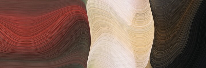 abstract decorative horizontal header with old mauve, pastel gray and sienna colors. fluid curved flowing waves and curves