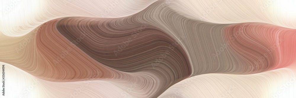Poster abstract modern designed horizontal header with gray gray, antique white and pastel gray colors. fluid curved lines with dynamic flowing waves and curves