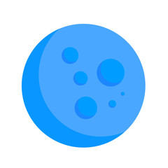 Moon cartoon icon isolated on white background. Vector stock illustration eps10.