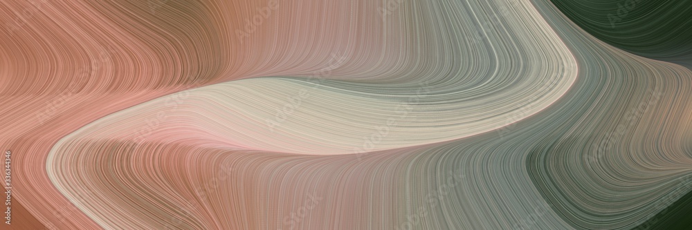 Aufkleber abstract flowing header with gray gray, dark slate gray and tan colors. fluid curved lines with dynamic flowing waves and curves