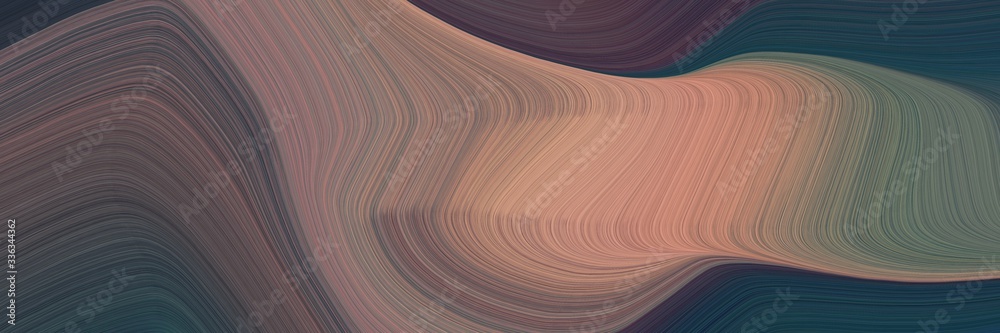 Poster abstract modern header design with dim gray, rosy brown and gray gray colors. fluid curved flowing waves and curves
