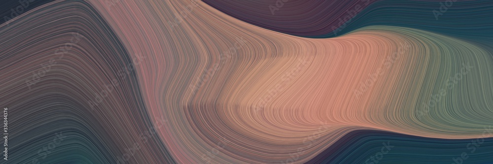 Poster abstract flowing header design with dim gray, rosy brown and very dark blue colors. fluid curved lines with dynamic flowing waves and curves