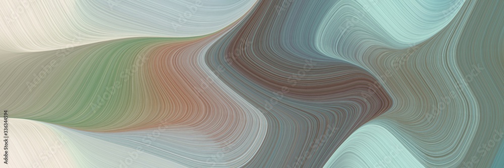 Poster abstract dynamic banner design with gray gray, light gray and pastel blue colors. fluid curved flowi