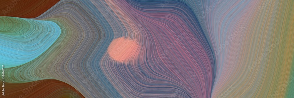 Poster abstract artistic header with gray gray, rosy brown and chocolate colors. fluid curved flowing waves and curves