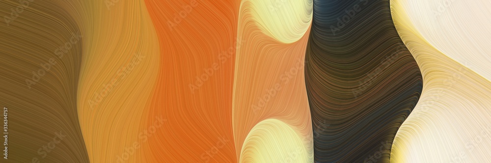 Poster abstract modern banner with bronze, wheat and old mauve colors. fluid curved lines with dynamic flowing waves and curves
