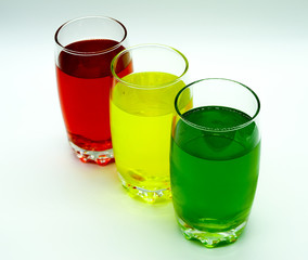 Kolorowe galaretki w szklankach