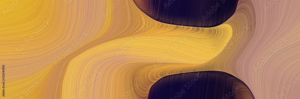 Poster abstract artistic banner design with peru, very dark blue and rosy brown colors. fluid curved lines 