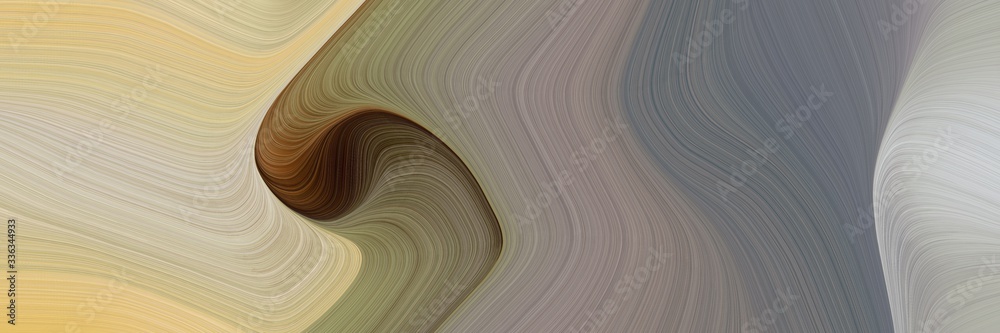 Poster abstract surreal designed horizontal header with gray gray, tan and very dark green colors. fluid cu