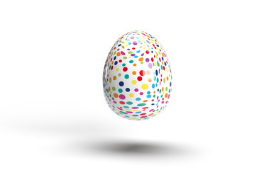 3d render of Easter egg with modern abstract texture creative graphic background