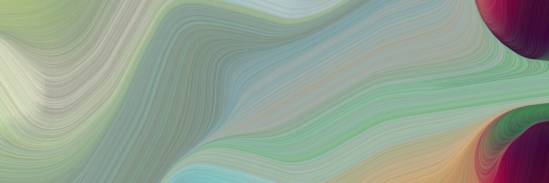 abstract colorful designed horizontal header with dark sea green, very dark magenta and pastel gray colors. fluid curved lines with dynamic flowing waves and curves © Eigens