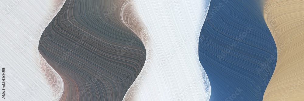 Poster abstract modern horizontal header with dark slate gray, light gray and dim gray colors. fluid curved