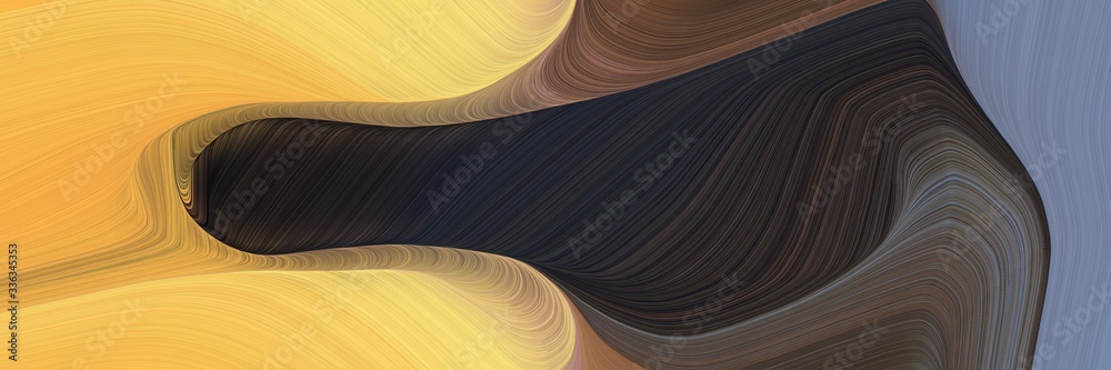 Poster abstract colorful designed horizontal banner with sandy brown, very dark blue and light slate gray c