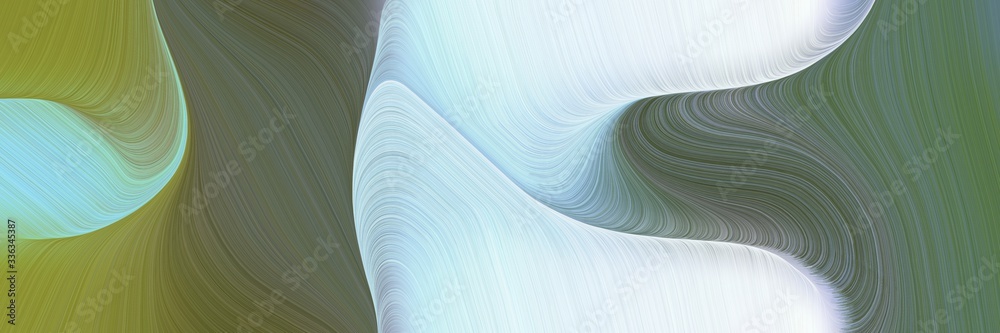 Poster abstract modern designed horizontal header with powder blue, dim gray and pastel brown colors. fluid
