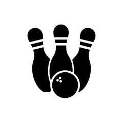 Bowling outline icon. Symbol, logo illustration for mobile concept and web design.