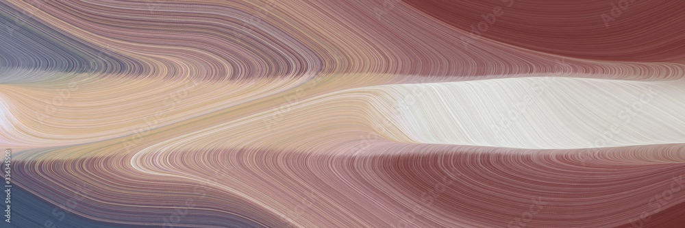 Aufkleber abstract flowing header with rosy brown, gray gray and light gray colors. fluid curved lines with dynamic flowing waves and curves