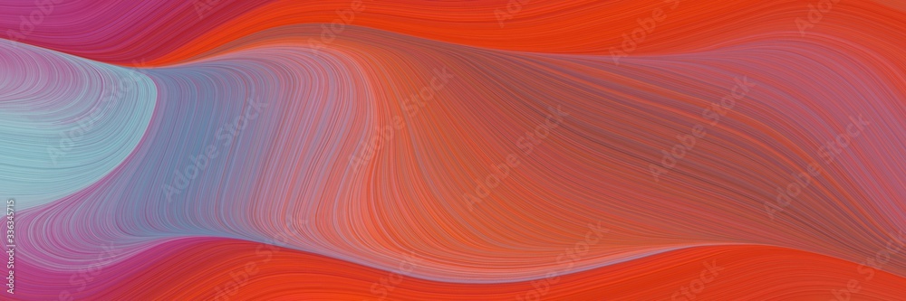 Poster abstract surreal banner with moderate red, light slate gray and antique fuchsia colors. fluid curved