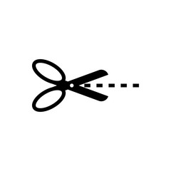 Cut outline icon. Symbol, logo illustration for mobile concept and web design.
