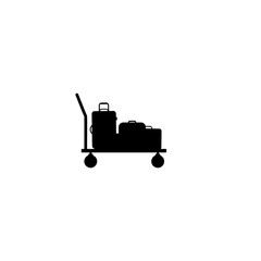 trolley with luggage icon