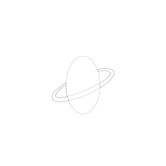 planet icon line vector