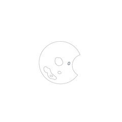 planet icon line vector