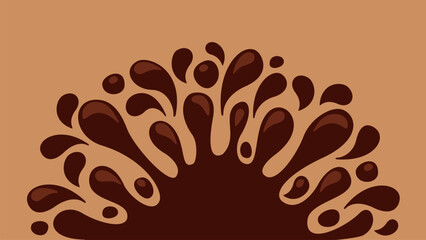 chocolate brown splash blob, drop brown liquid splash, icon splashing chocolate blob droplet, illustrations cocoa brown liquid splash shape, symbol water chocolate drop splatter flow for background ad
