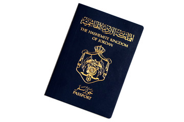 Passport of Kingdom of Jordan isolated on white background