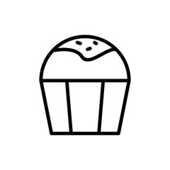 Cupcake cake icon. Simple line vector elements of religious holiday for ui and ux, website or mobile application