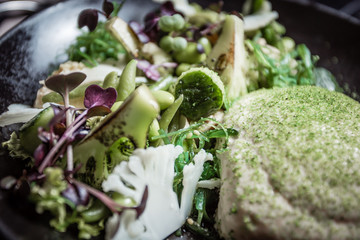 fresh salad with feta cheese