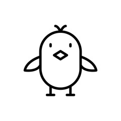 Chick bird icon. Simple line vector elements of religious holiday for ui and ux, website or mobile application