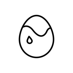 Egg color icon. Simple line vector elements of religious holiday for ui and ux, website or mobile application