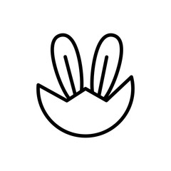 Rabbit egg ear icon. Simple line vector elements of religious holiday for ui and ux, website or mobile application