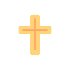 Cross Christianity color icon. Simple color vector elements of religious holiday for ui and ux, website or mobile application