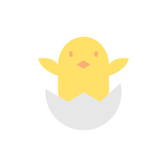 Egg chick color icon. Simple color vector elements of religious holiday for ui and ux, website or mobile application