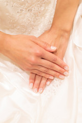 hands of bride and groom