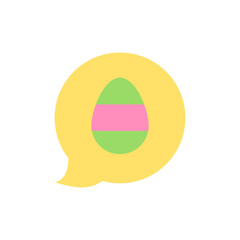 Chat egg color icon. Simple color vector elements of religious holiday for ui and ux, website or mobile application