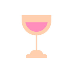 Glass wine color icon. Simple color vector elements of religious holiday for ui and ux, website or mobile application