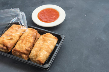 Fried Chinese Traditional Spring rolls food