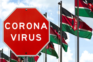 Nairobi, Kenya - March 20th 2020: Concept image of Kenya after the first reported cases of Corona Virus / Covid-19 within the country, causing government to issue a lockdown within the country