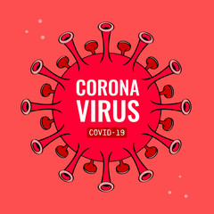 Coronavirus icon. COVID-19. Vector illustration. 