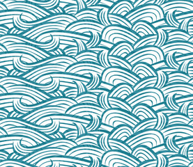 Seamless abstract background with blue wave.