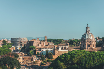 Fototapeta na wymiar panoramic view of rome