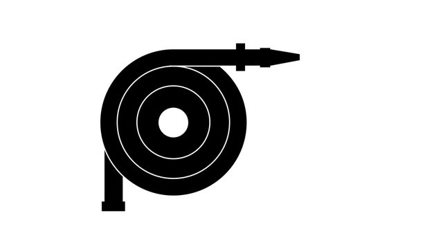 Fire hydrant icon. Black, minimalist icon isolated on white background.