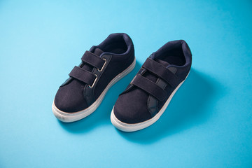Gray cute pare of baby boy sneakers
