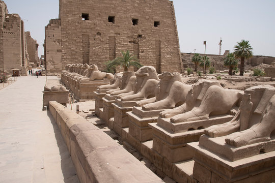 Karnak Temple, located on the eastern bank of the Nile River, opposite Luxor, the area of ​​ancient Thebes, which housed the most important religious complex in Ancient Egypt, Africa.